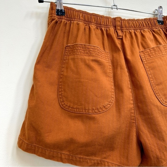 Madewell Camp Shorts Burnt Sienna Orange High Waisted, Size Small - Picture 10 of 13